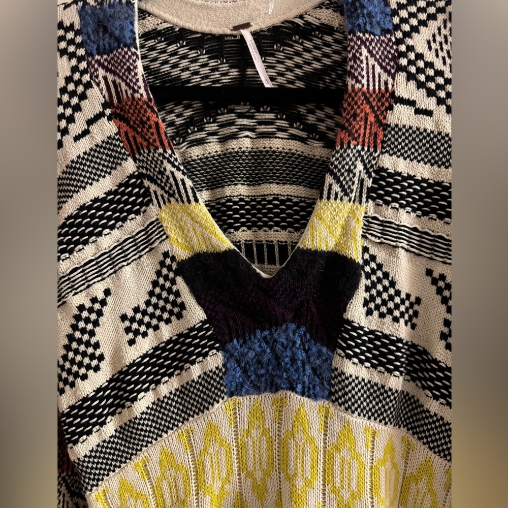 Free People Multicolor Patterned Sweater Dress - Picture 4 of 12